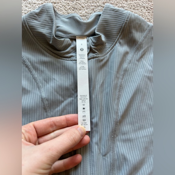 Ribbed Cropped Quarter Zip - 8 - Picture 2 of 5